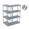 Gracious Living Gracious Living 48 in. H X 24 in. W X 12 in. D Plastic 4-Tier Shelving Unit 91081-1C - alternate 2